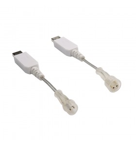 High tenacity usb 5v to 12v M12 2pin male transparent cable